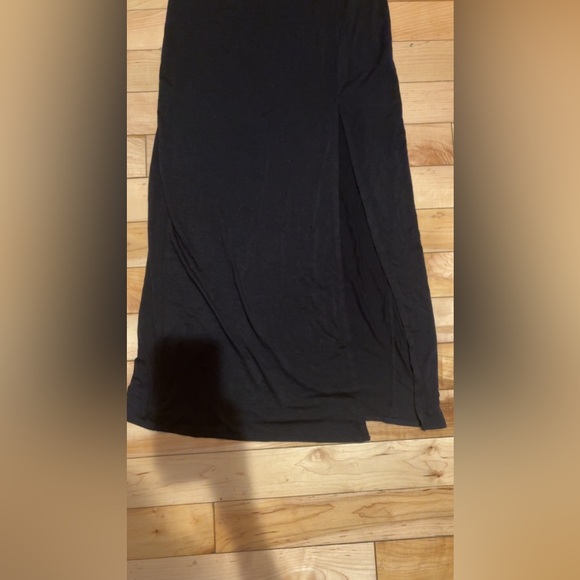 LULU’S FLOUNCE BACK BLACK MAXI DRESS - Picture 5 of 6